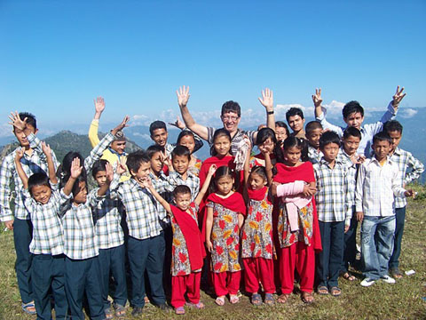 De kinderen van het Saraswati kinderhuis